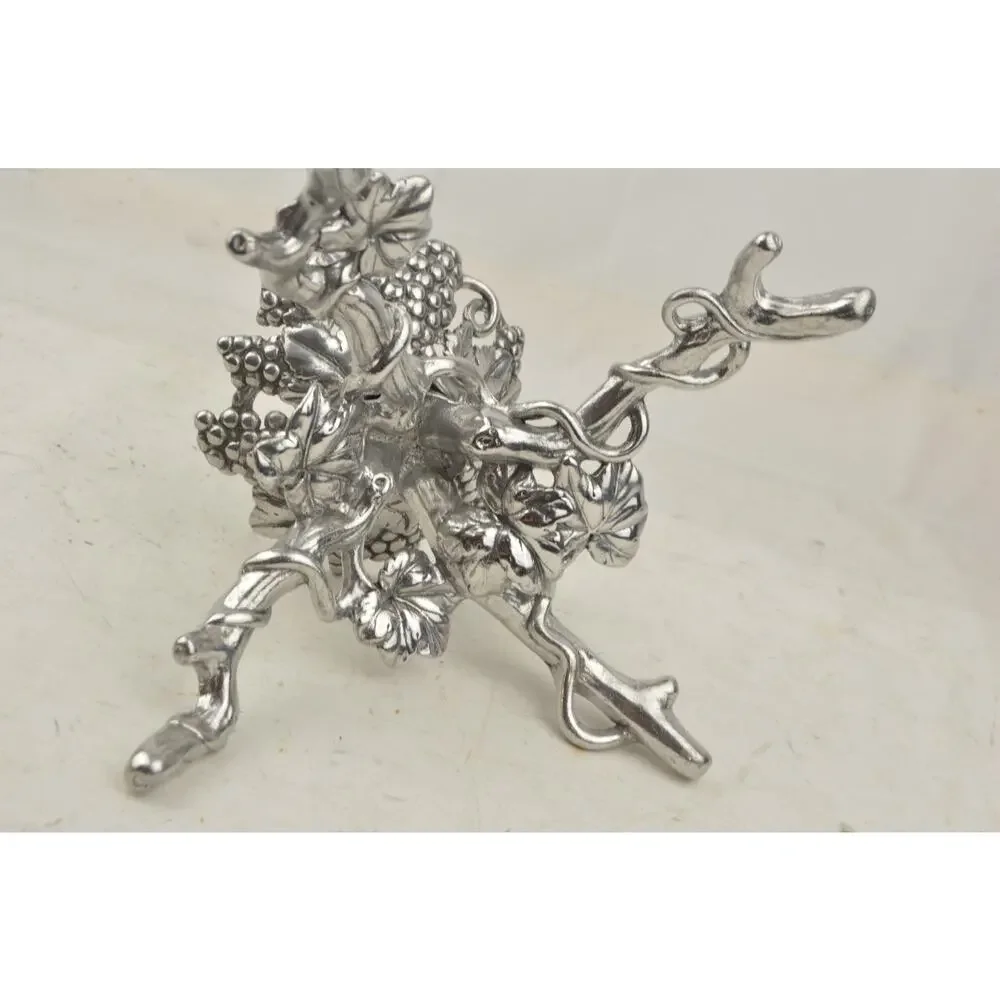 Vintage Arthur Court Aluminum Grape Grapevine Bowl Holder Stand Replacement